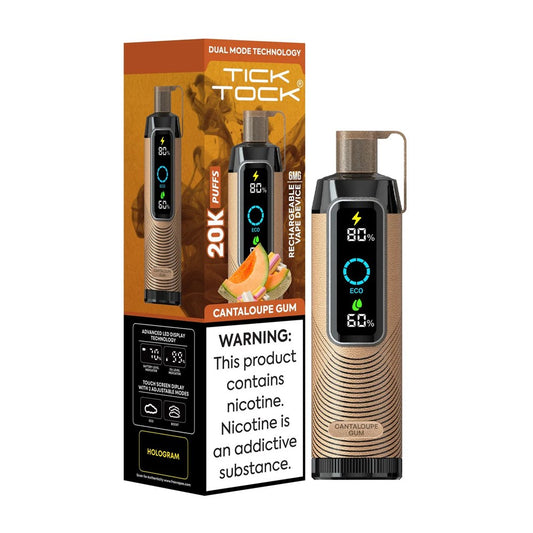 TICKTOCK 5% NIC 20K PUFFS  DISPOSABLE - CANTALOUPE GUM
