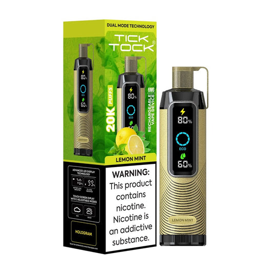 TICKTOCK 5% NIC 20K PUFFS DISPOSABLE - LEMON MINT