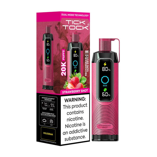 TICKTOCK 5% NIC 20K PUFFS DISPOSABLE - STRAW SHOT