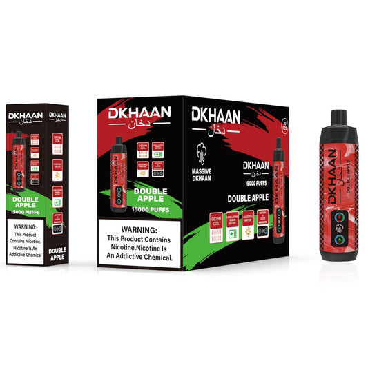 DKHAAN 5% NIC 15000PUFFS DISPOSABLE - DOUBLE APPLE