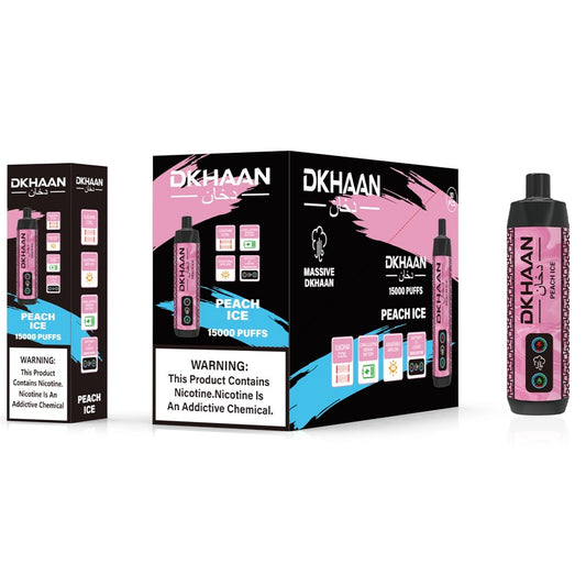 DKHAAN 5% NIC 15000PUFFS DISPOSABLE - PEACH ICE