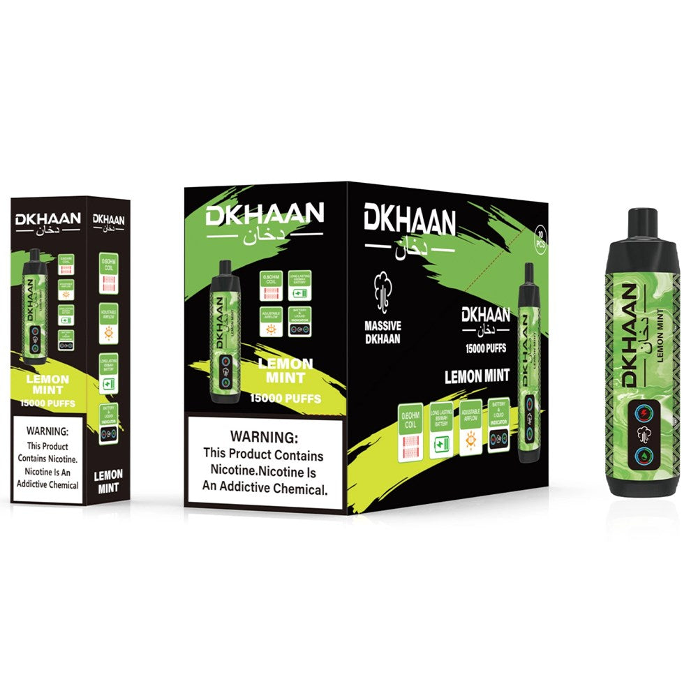 DKHAAN 5% NIC 15000PUFFS DISPOSABLE - LEMON MINT