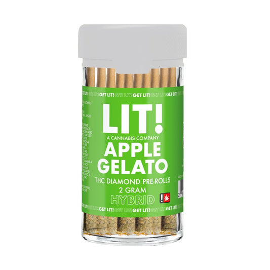 LIT! THC DIAMOND 2G PREROLLS - APPLE GELATO