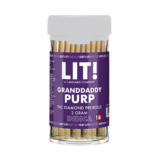 LIT! THC DIAMOND 2G PREROLLS - GRANDADDY PURP