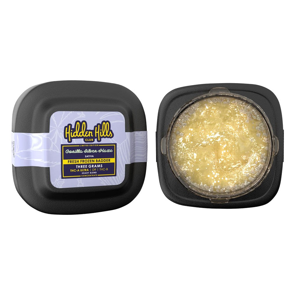 HIDDEN HILLS 3G THCA/ D9/B FRESH FROZEN BADDER - GORILLA SILVER HAZE