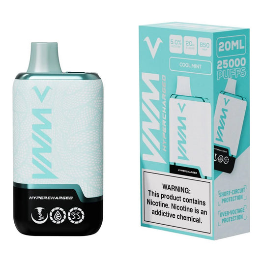 VNM HYPER CHARGED 5% NIC 25000PUFFS DISPOSABLE - COOL MINT