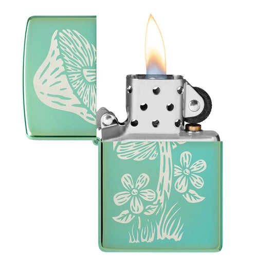 ZIPPO 28129 MUSHROOM DESIGN LIGHTER