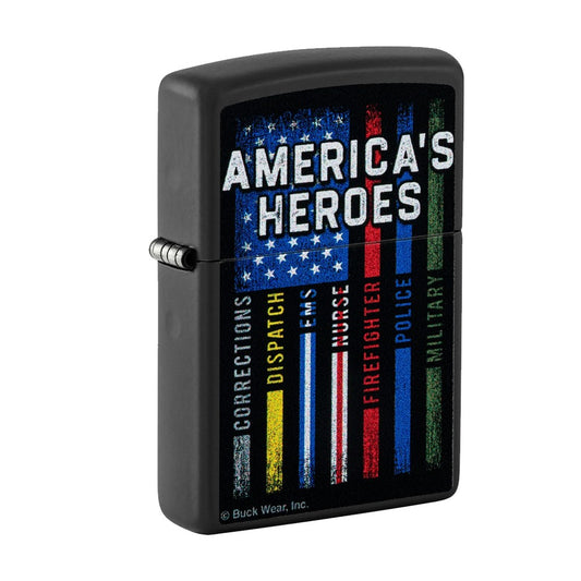 ZIPPO 218 BUCK WEAR AMERICAN HEROES DESIGN LIGHTER