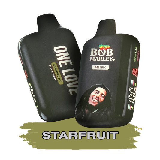 BOB MARLEY 0%NIC 15000 PUFFS DISPOSABLE - STARFRUIT