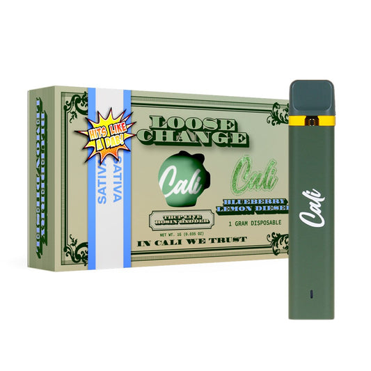 CALI LOOSE CHANGE 1G DISPOSABLE SATIVA - BLUEBERRY LEMON DIESEL