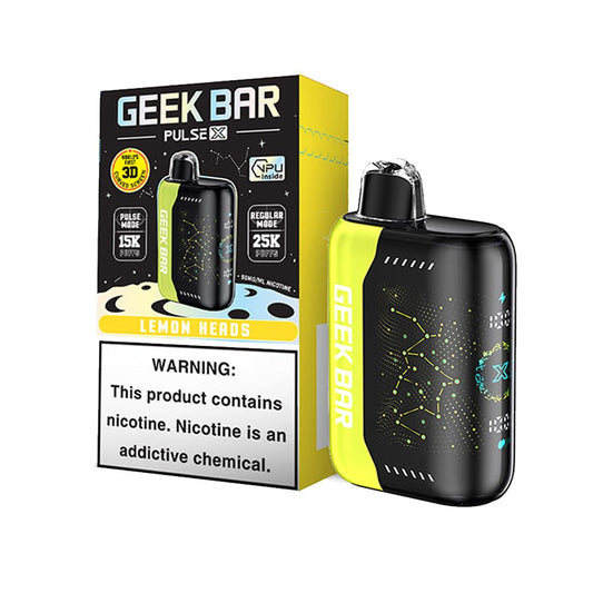 GEEK BAR PULSE X 5% NIC 25000 PUFFS DISPOSABLE - LEMON HEADS