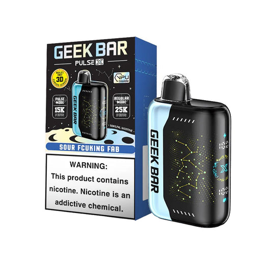 GEEK BAR PULSE X 5% NIC 25000 PUFFS DISPOSABLE - SOUR FCUCKING FAB