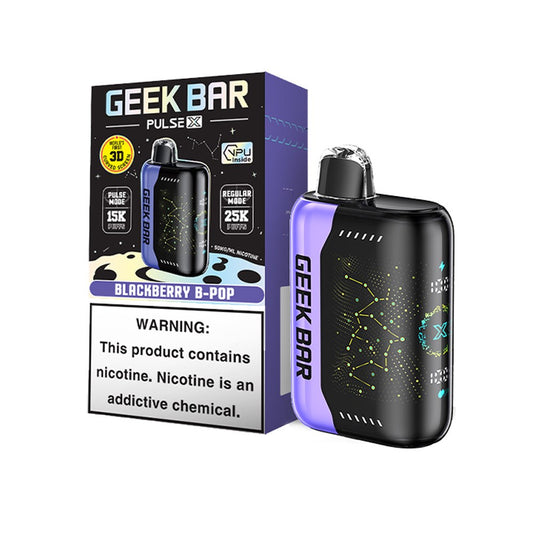 GEEK BAR PULSE X 5% NIC 25000 PUFFS DISPOSABLE - BLACKBERRY B-POP