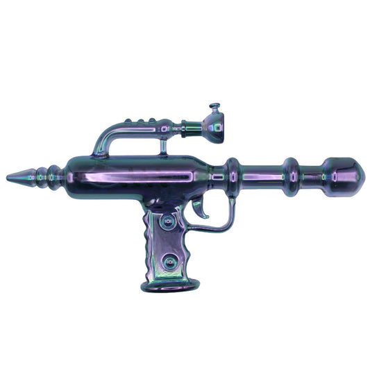 GET LOST RAY GUN GLASS WATER PIPE - RAINBOW