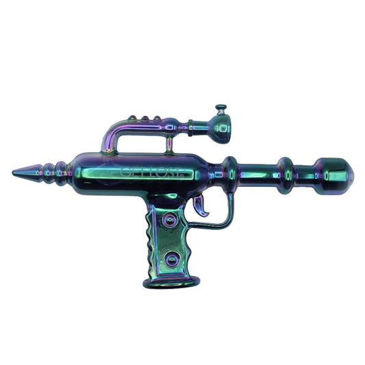 GET LOST RAY GUN GLASS WATER PIPE - GREEN