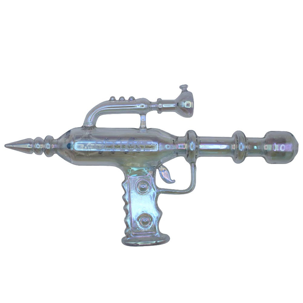 GET LOST RAY GUN GLASS WATER PIPE - PLATINUM