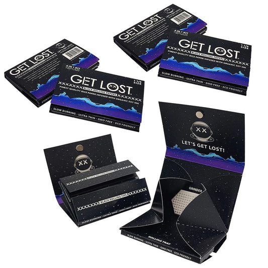 GET LOST 1 1/4" BLACK PRE ROLLED CONES