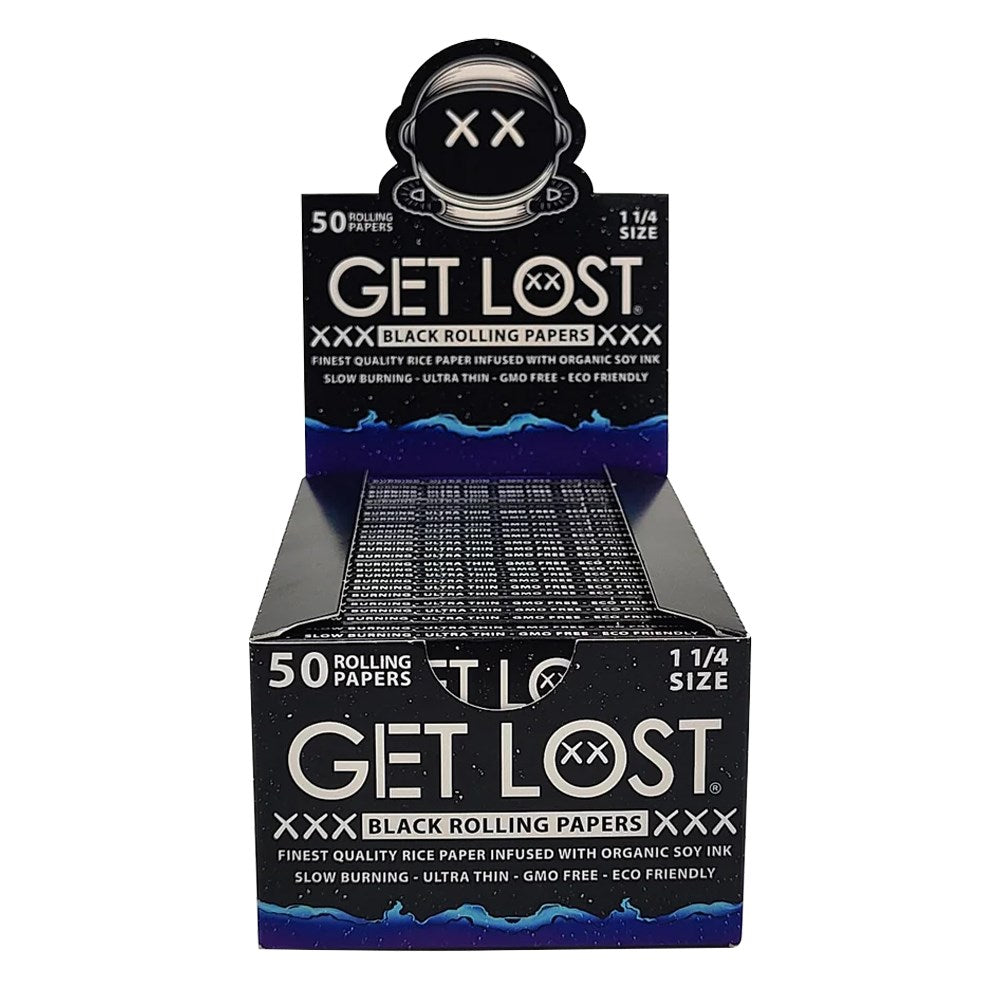 GET LOST 1 1/4" BLACK ROLLING PAPER