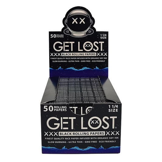 GET LOST 1 1/4" BLACK ROLLING PAPER