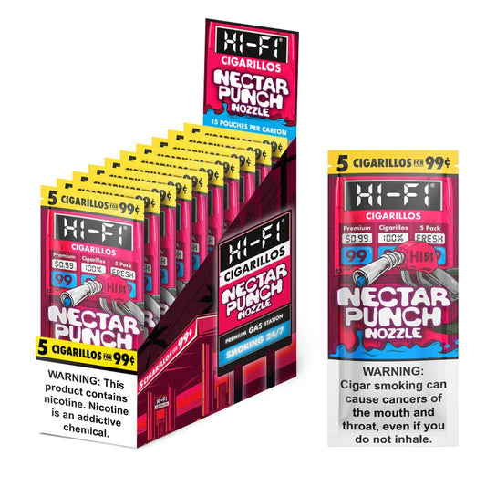 HI - FI CIGARILLOS WRAP 5CT/$0.99 - NECTAR PUNCH NOZZLE