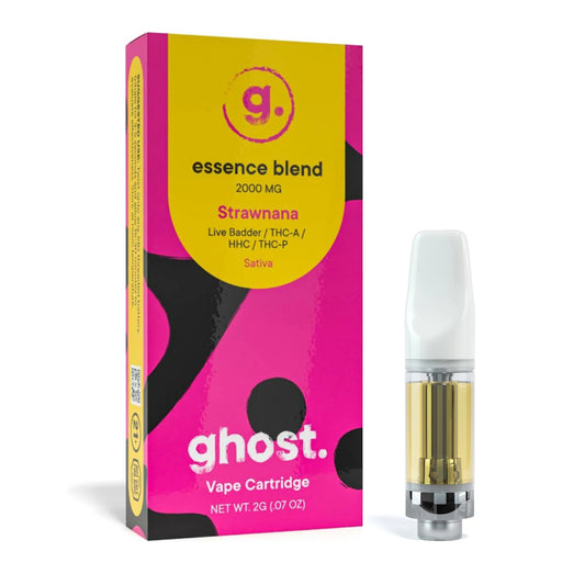 GHOST ESSENCE BLEND 2G CARTRIDGE SATIVA - STRAWNANA