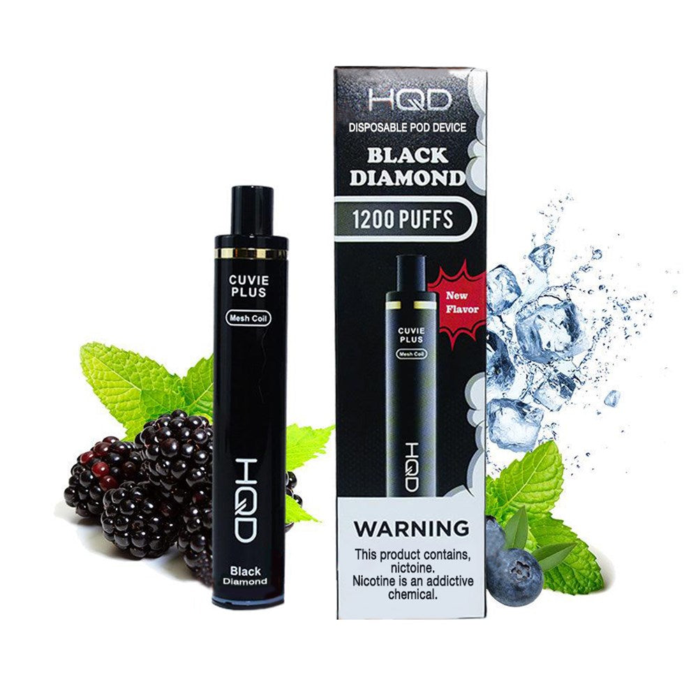 HQD CUVIE PLUS 5% NIC DISPOSABLE - BLACK DIAMOND