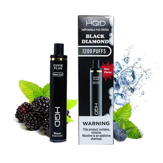 HQD CUVIE PLUS 5% NIC DISPOSABLE - BLACK DIAMOND