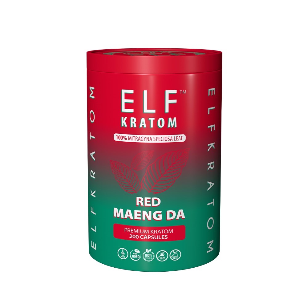 ELF KRATOM 200CTS CAPSULES - RED MAENG DA