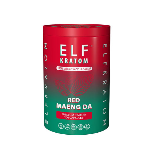 ELF KRATOM 200CTS CAPSULES - RED MAENG DA