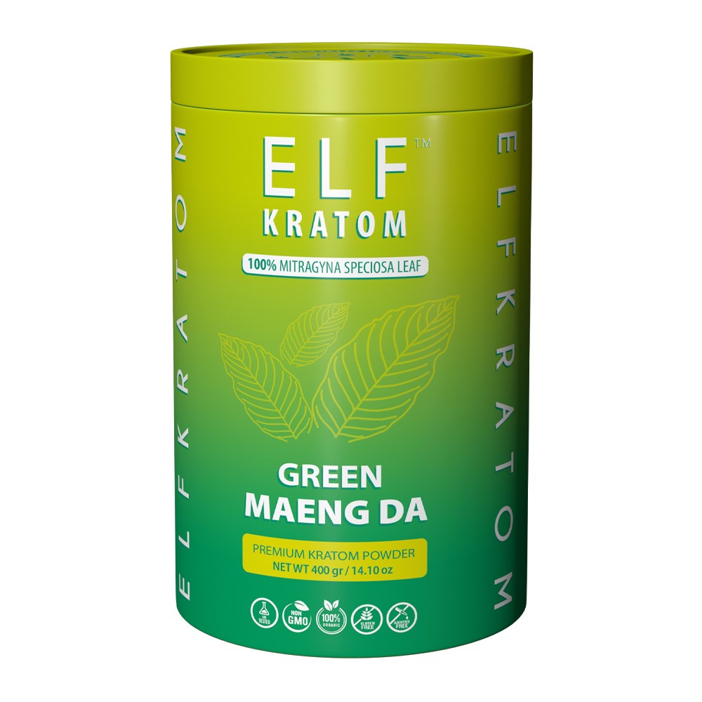 ELF KRATOM 400G POWDER - GREEN MAENG DA