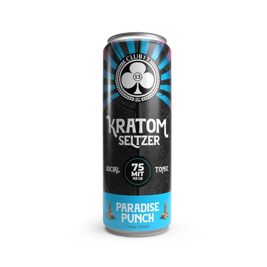 CLUB 13 12OZ 75MIT KRATOM SELTZER - PARADISE PUNCH