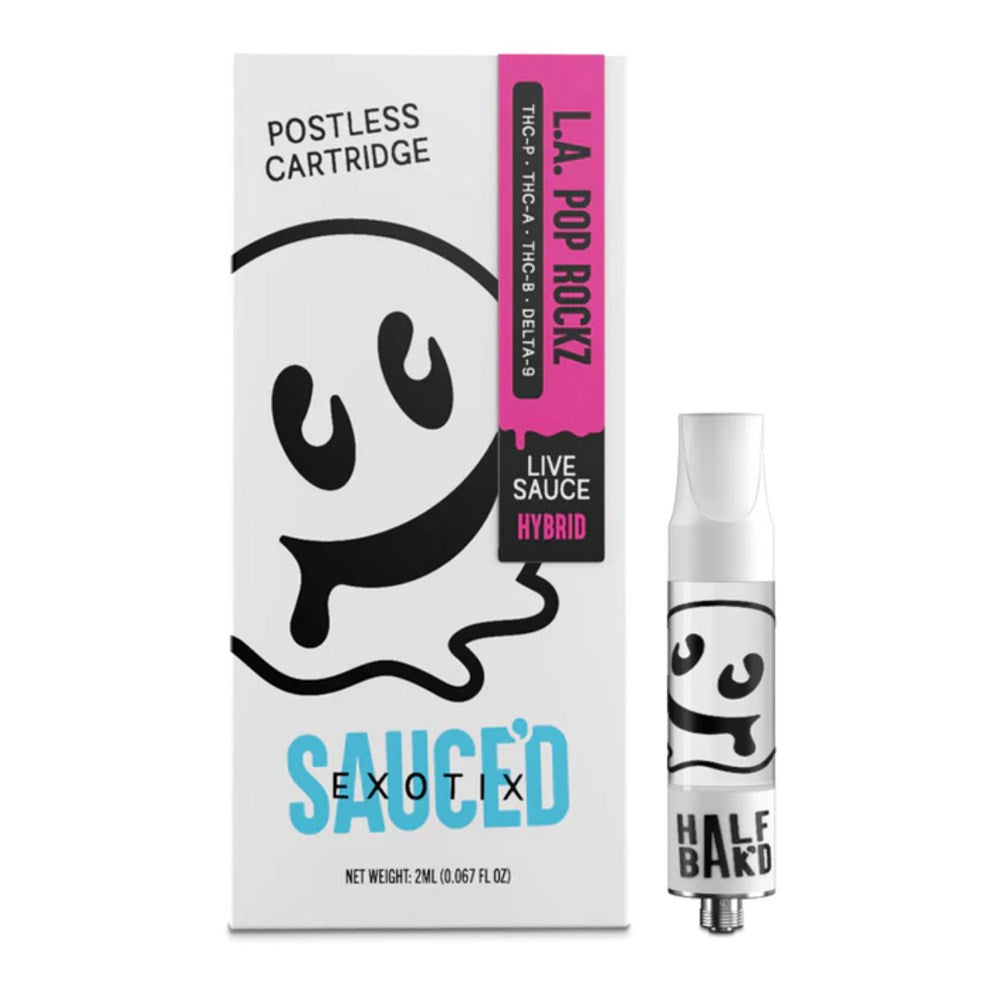 HALF BAK'D SAUCE'D EXOTIX THC-P 2G CARTRIDGE SATIVA - LA POP ROCKZ