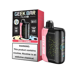 GEEK BAR PULSE X 5% NIC 25000 PUFFS DISPOSABLE - SOUR STRAWS