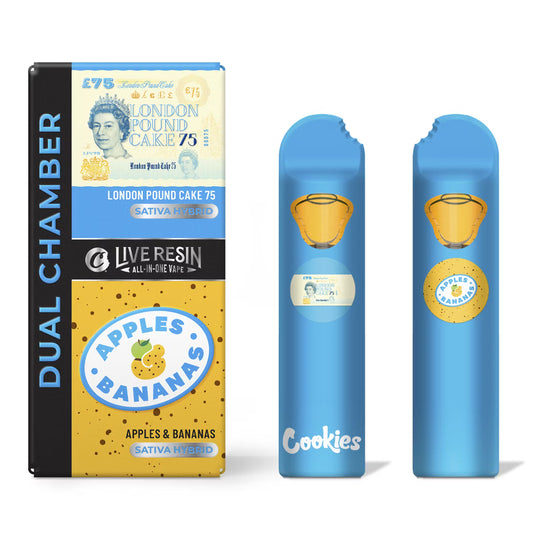 COOKIES DUAL CHAMBER DISPOSABLE - APPLE&BANANA/LONDON POUND CAKE