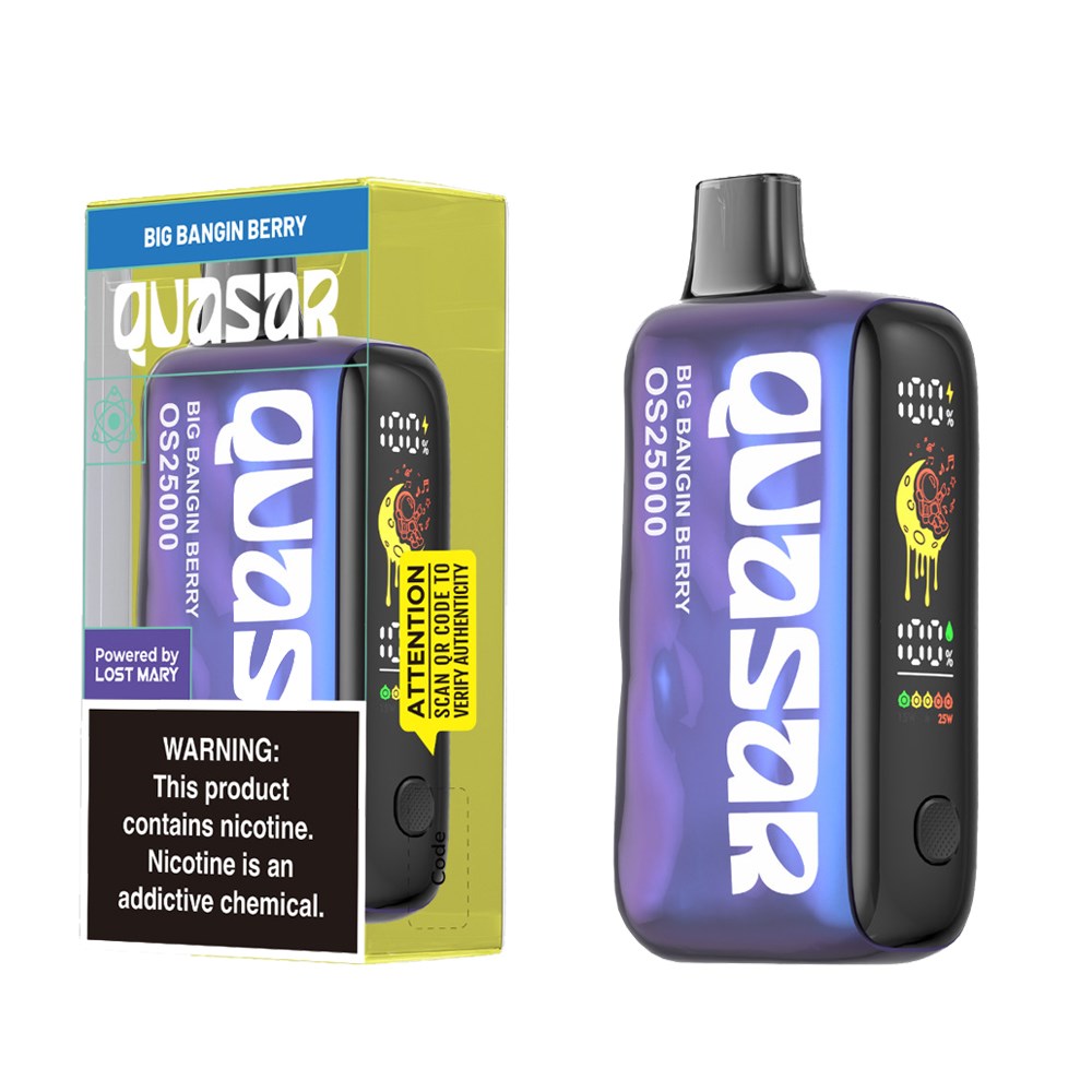 QUASAR 5%NIC OS25000 DISPOSABLE - BIG BANGIN BERRY