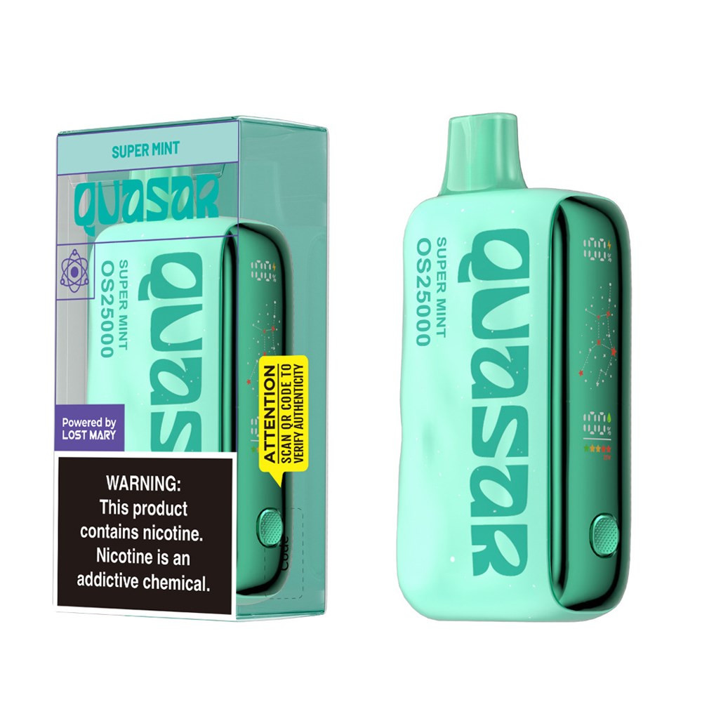 QUASAR 5%NIC OS25000 DISPOSABLE - SUPER MINT