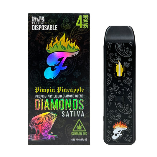 FUEGO DIAMOND BLEND 4G DISPOSABLE SATIVA - PIMPIN PINEAPPLE