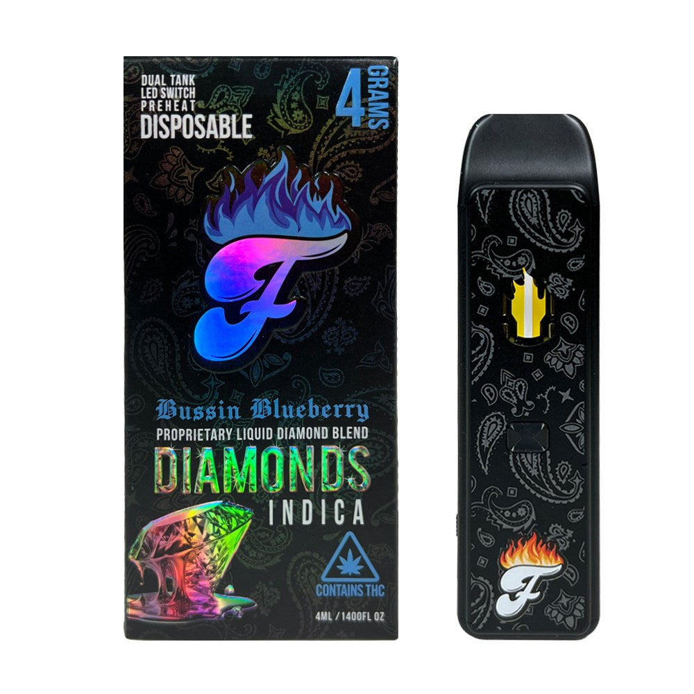 FUEGO DIAMOND BLEND 4G DISPOSABLE INDICA - BUSSIN BLUEBERRY