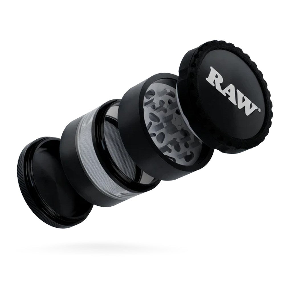 RAW CLEAR MODULAR REBUILDABLE GRINDER - BLACK