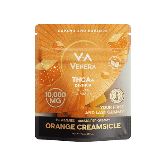 VENERA D9/THCP/THCA VEGAN 10000MG GUMMIES - ORANGE CREAMSICLE