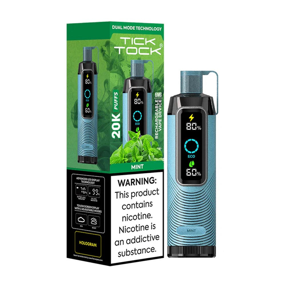 TICKTOCK 5% NIC 20K PUFFS DISPOSABLE - MINT