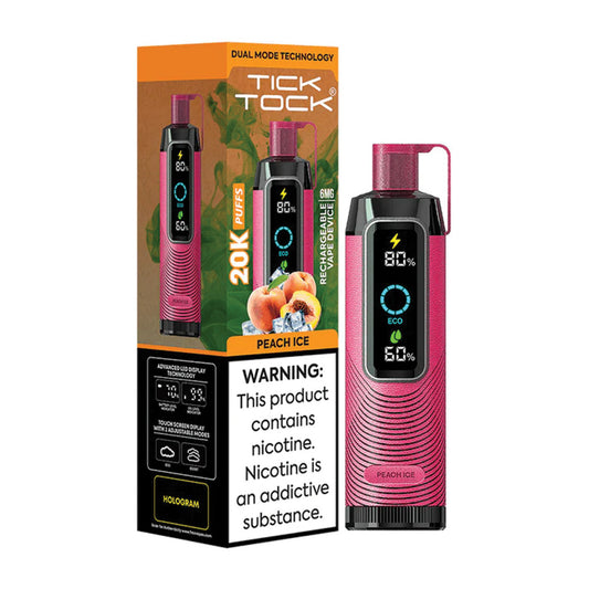 TICKTOCK 5% NIC 20K PUFFS DISPOSABLE - PEACH ICE