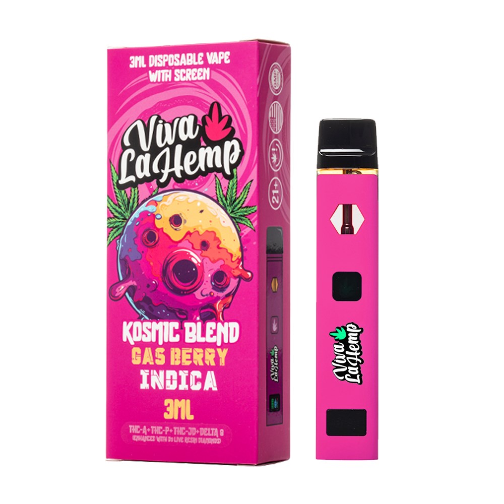 VIVA LA HEMP KOSMIC BLEND 3000MG DISPOSABLE INDICA - GAS BERRY