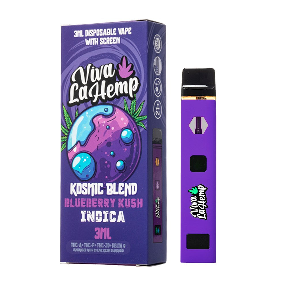 VIVA LA HEMP KOSMIC BLEND 3000MG DISPOSABLE INDICA - BLUEBERRY KUSH