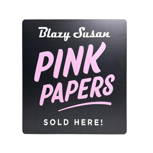BLAZY SUSAN PINK PAPERS SIGN - SOLD HERE