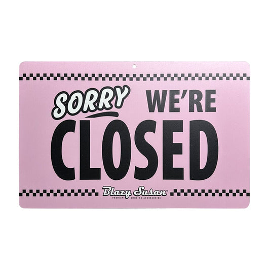 BLAZY SUSAN PINK PAPERS SIGN - OPEN/CLOSE