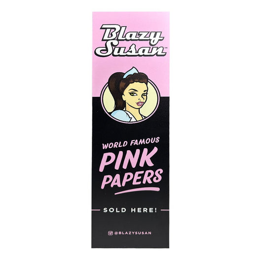BLAZY SUSAN PINK PAPERS SIGN - WORLD FAMOUS