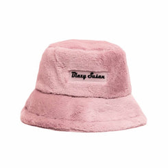 BLAZY SUSAN FUZZY BUCKET PINK HAT