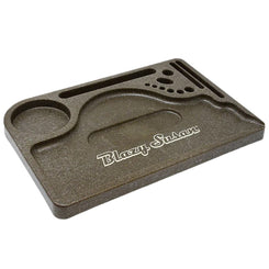 BLAZY SUSAN HEMP ROLLING TRAYS - BROWN