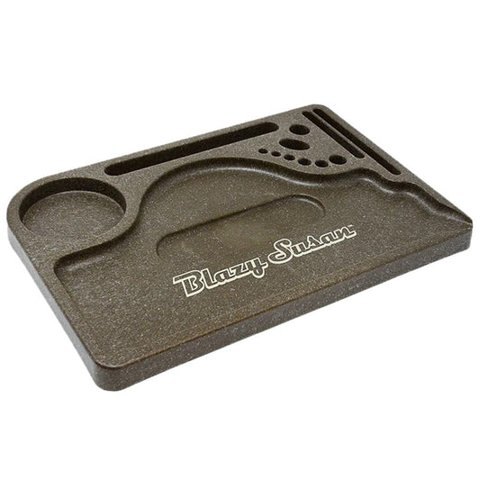 BLAZY SUSAN HEMP ROLLING TRAYS - BROWN